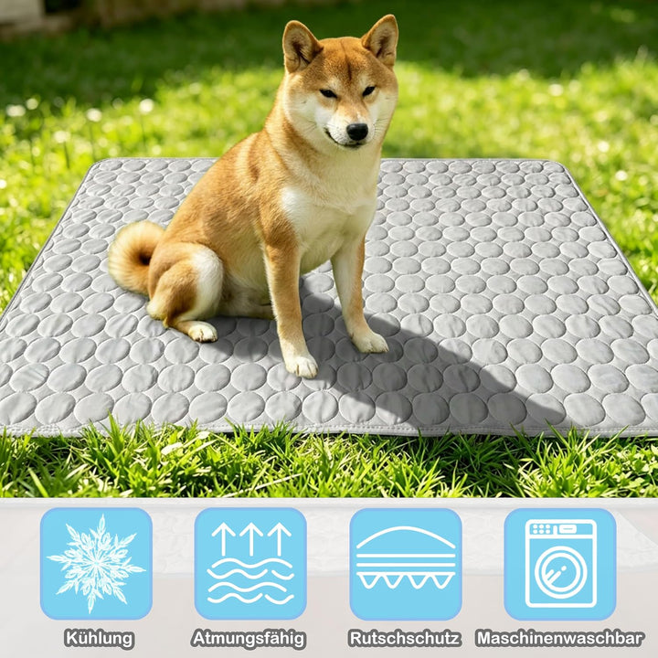 Generisch kühlmatte Hund, Hundekühlmatte, 150x100cm Bett Kühldecke | Atmungsaktiv, Kratzfest, Waschb