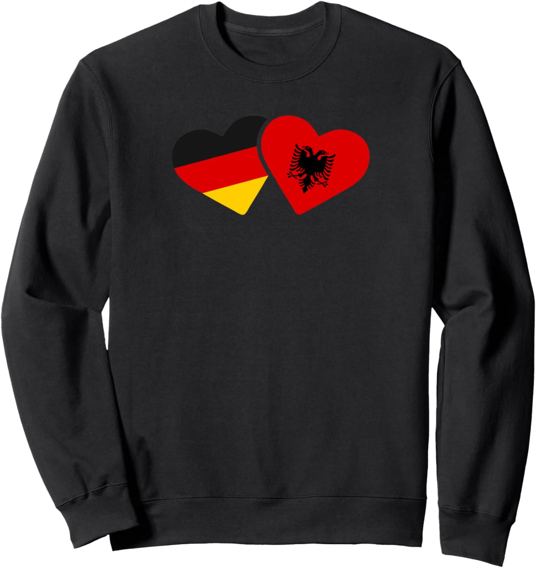 Deutschland Albanien Liebe Herz Deutsch Albanisch Geschenk Sweatshirt