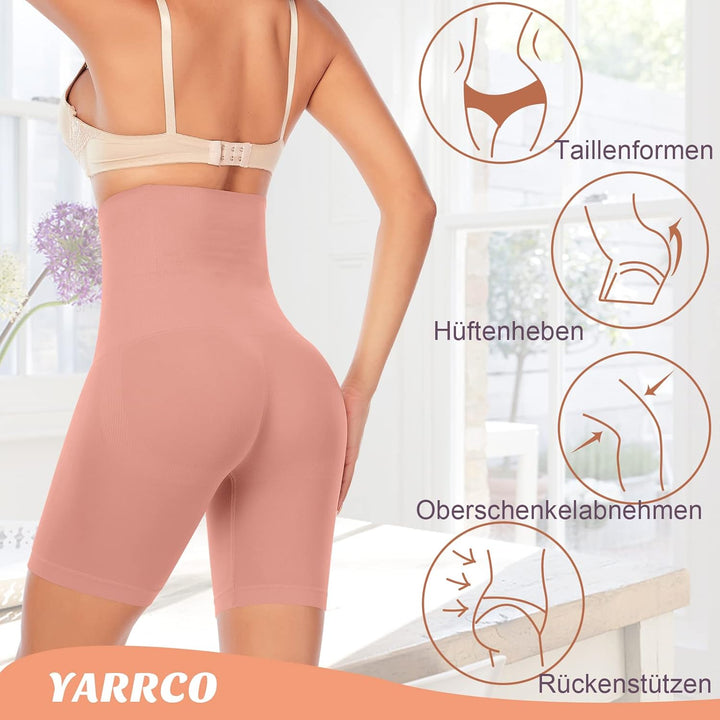 YARRCO Bauchweg Unterhose Damen Shapewear Miederhose Hohe Taille Body Shaper Unterwäsche Nahtlose Mi