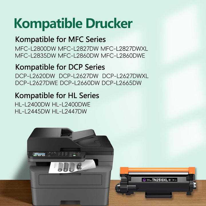 TN2510 TN2510XL Tonerkartusche TN-2510XL Kompatibel für Brother HL-L2400DWE HL-L2445DW Toner MFC-L28