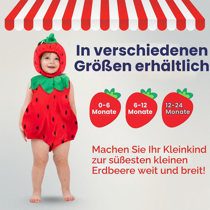 Dress Up America Süsses Baby-Erdbeer-Kostüm 6-12 Monate (Gewicht: 7-95 kg Höhe: 61-71 cm), 6-12 Mona