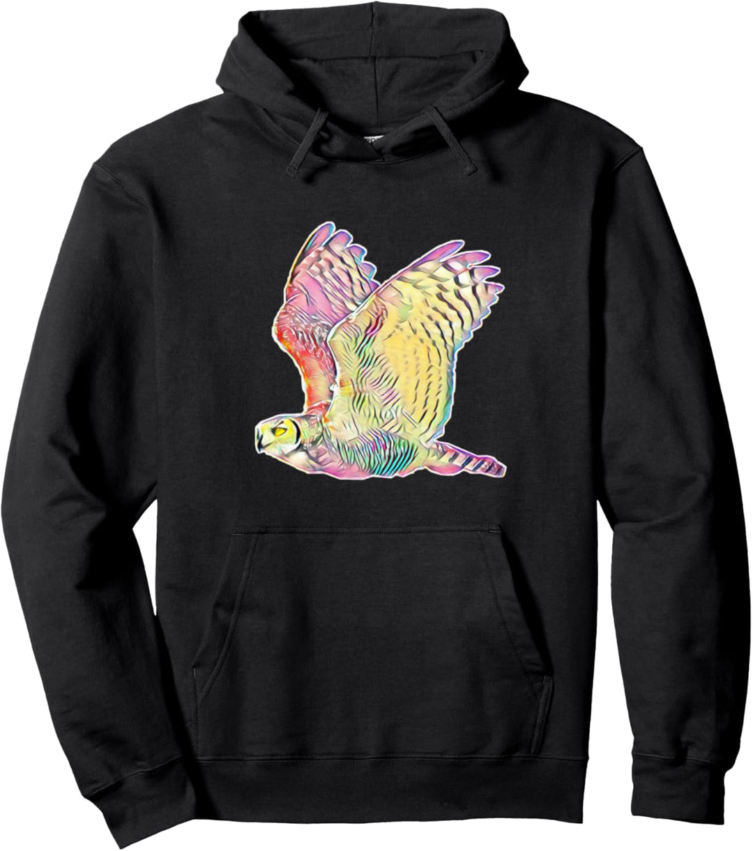 Eule Raubvogel Motiv Vögel Tiere Schnabel Krallen Eulen Pullover Hoodie