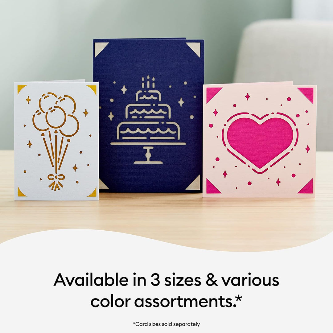 Cricut Insert Cards | Regenbogenwaagen | 8,9 cm x 12,4 cm (Cricut -Grösse R10) | 42-Pack | Zur Verwe