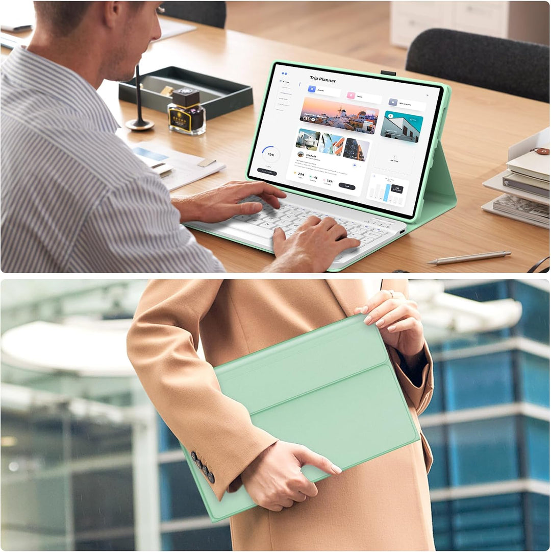 Hülle Tastatur für Lenovo Idea Tab 11 Zoll 2025/Lenovo Tab M11 11 Zoll 2024 | Mit Magnetisch Abnehmb