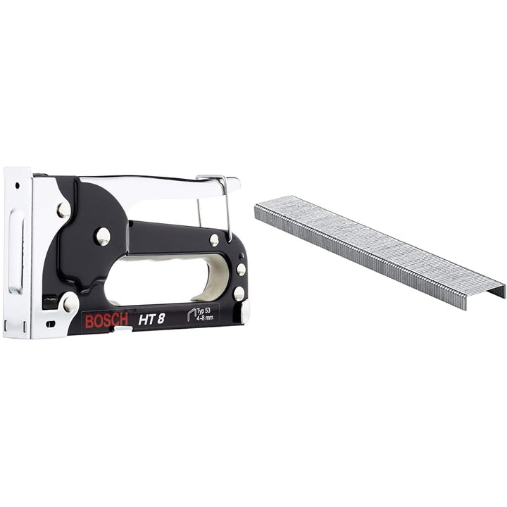 Bosch Accessories Handtacker HT 8 (Holz, Klammertyp 53) & Bosch 2609255857 DIY Klammern Typ 53 11.4