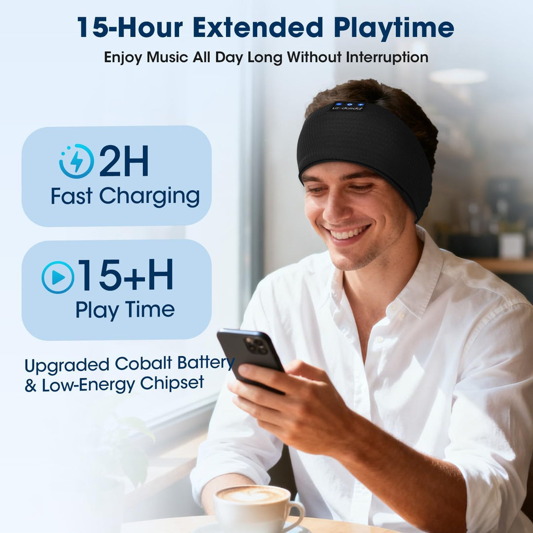 LC-dolida Schlafkopfhörer Bluetooth Stirnband Kopfhörer, Schlafkopfhörer Seitenschläfer Schlaf zum K