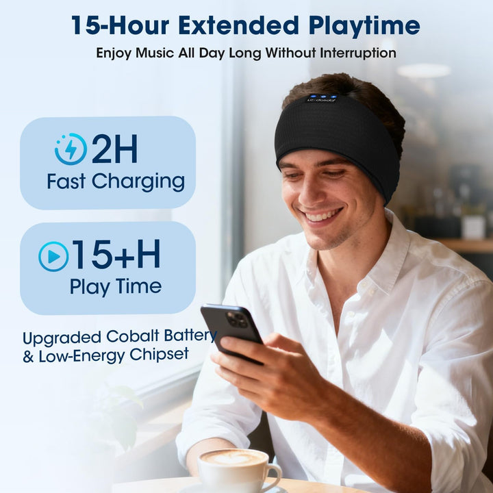 LC-dolida Schlafkopfhörer Bluetooth Stirnband Kopfhörer, Schlafkopfhörer Seitenschläfer Schlaf zum K