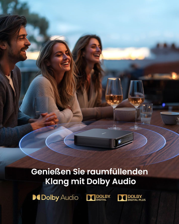 Dangbei Atom Mini Beamer,1200 ISO Lumen,1080p Full HD Beamer, Heimkino Beamer mit WiFi und Bluetooth