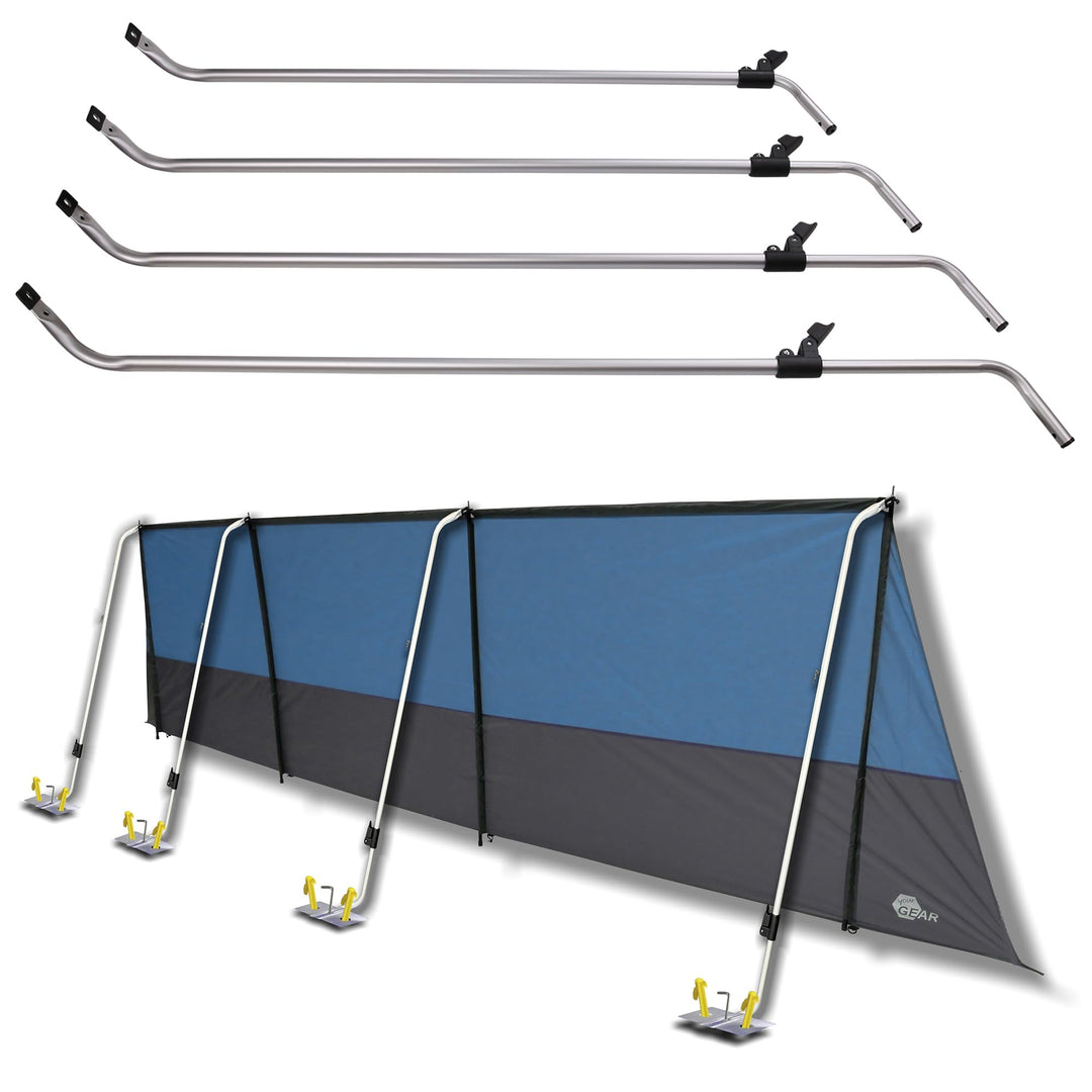 your GEAR Pole Set Windbreak - Aluminum Stangen für Sicht- und Windschutz, teleskopierbar, 100-180 c