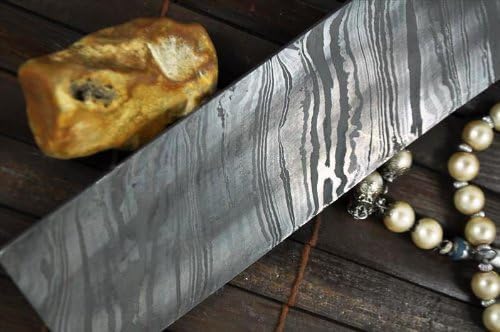 Damaszener Stahl zur Messerherstellung, über 200 Schichten, 254 * 38 * 4,0 mm