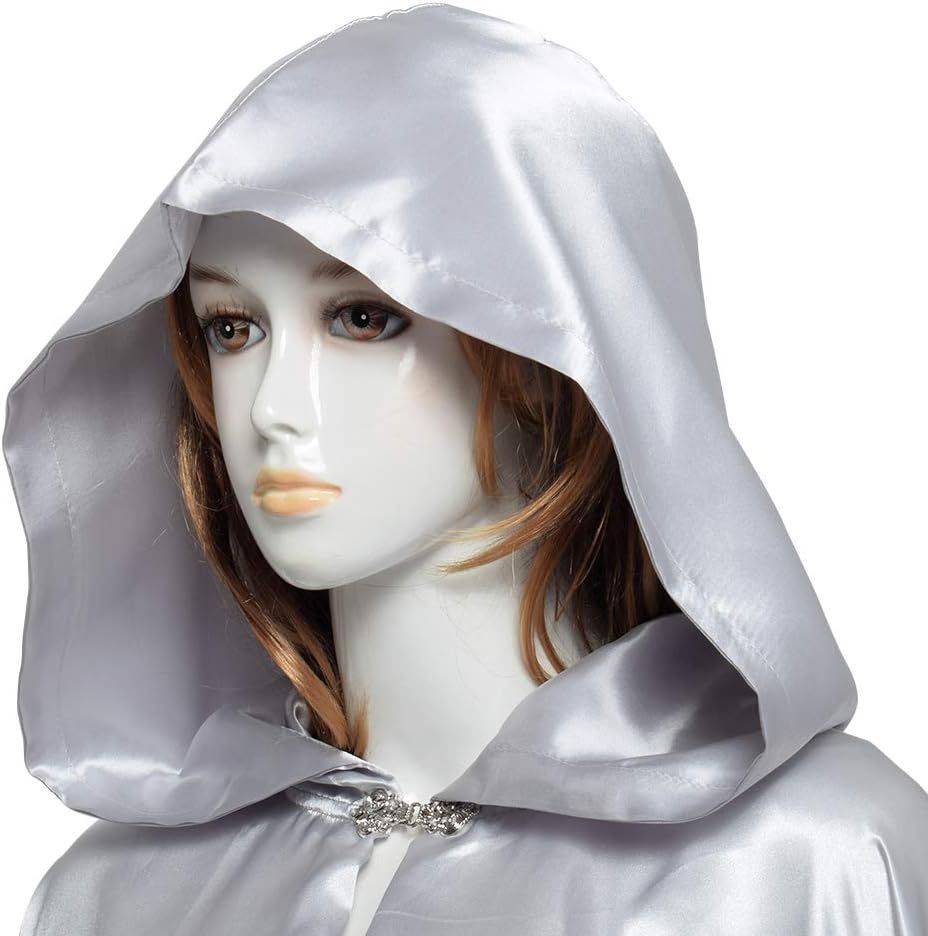 GRACEART Damen Cape Umhang Mit Kapuze Mittelalter Mantel Lang Halloween kostüm Für Hochzeit Braut Ab