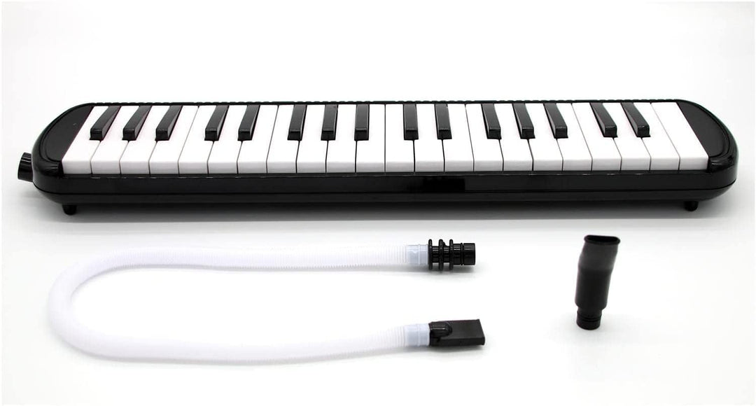 TMD-137A Melodica - 37 Tasten - mit Mundstück, Mundschlauch, Koffer, Grifftabelle und Notenbeispiele