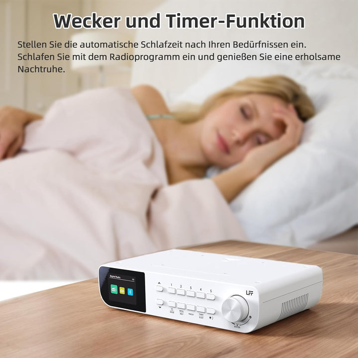 DAB Radio, LFF Küchenradio, DAB Digital Radio, DAB+ Radio Unterbau, Tragbares Küchen Radio Kabelgebu