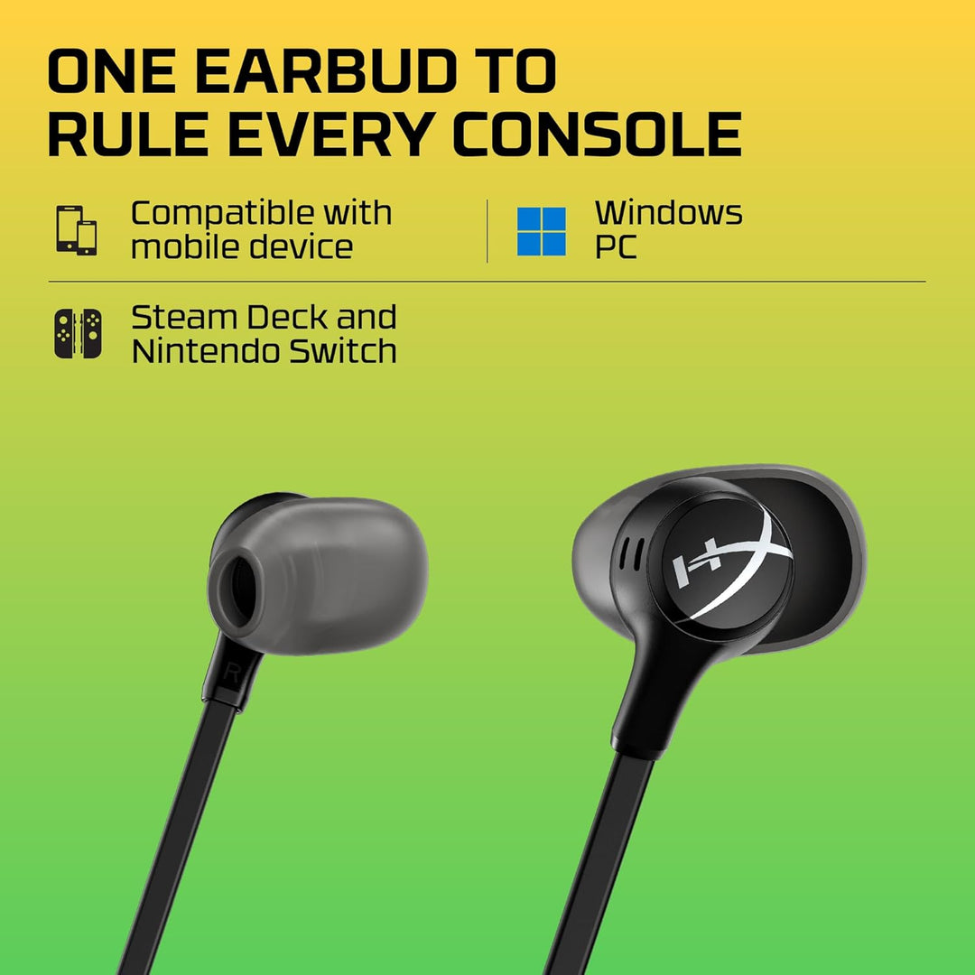 HyperX Cloud Earbuds II Gaming-Ohrhörer mit Mikrofon, Schwarz, Schwarz