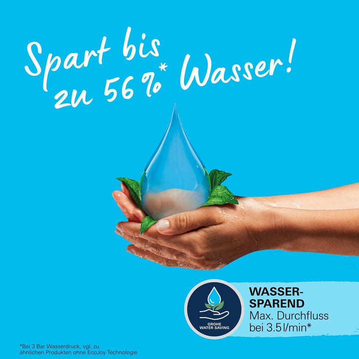 GROHE StartEdge - Einhand-Waschtischarmatur (wassersparend, langlebige Oberfläche, S Size), chrom, 2