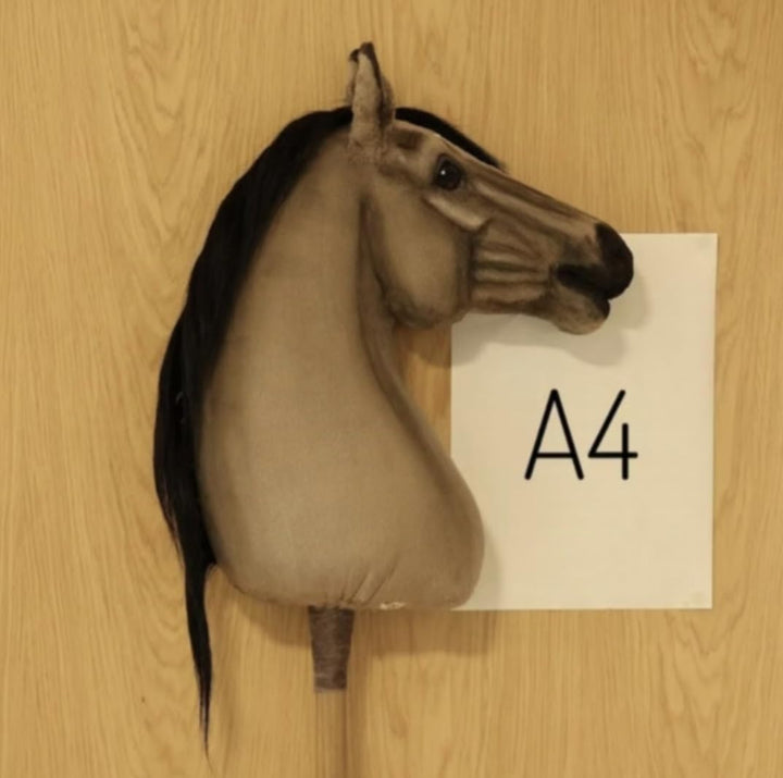 Generisch Hobby Horse Zubehör, ohne Pferd, nur Trense Schwarz, Weiss Unterlegt mit Sperriemen inkl.