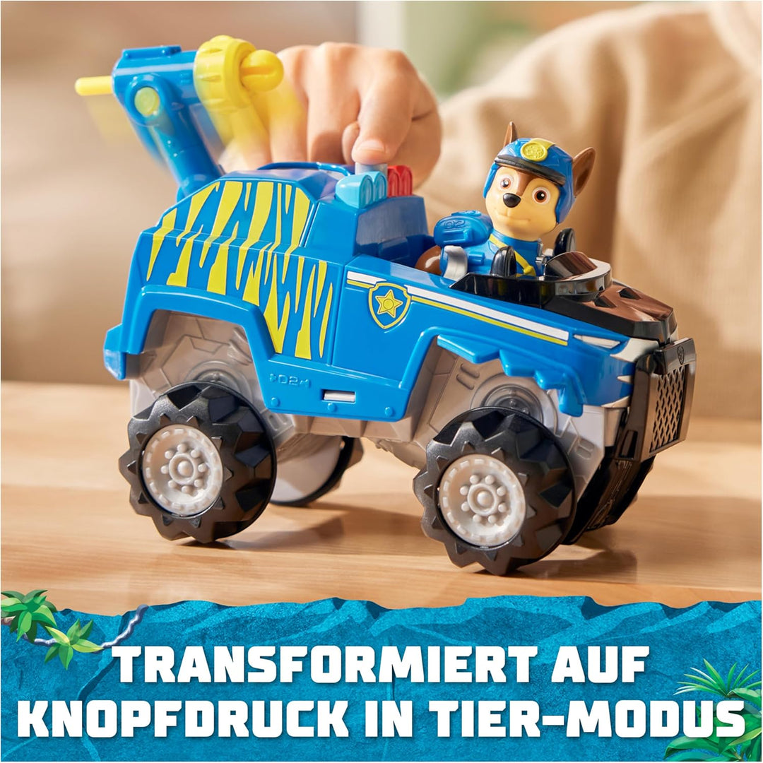 PAW Patrol Jungle Pups - Tiger-Fahrzeug mit Chase-Figur (Basis Fahrzeug), Spielzeug für Kinder ab 3