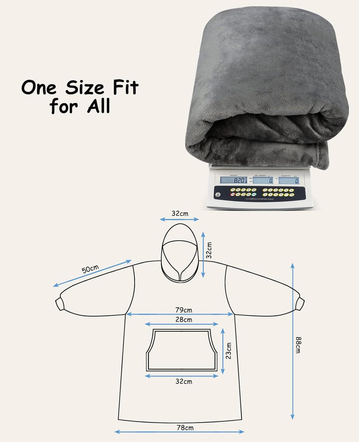 Sendowtek Übergrosse Hoodie Decke Damen Oversized, Sherpa Deckenpulli Weich Super Warme Komfortable
