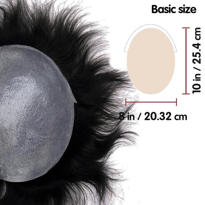 Lordhair Toupet Echthaar Männer,Perücke Männer,0,03 mm Dünne Leder Basis 20 * 25 CM Leichtes Haarers