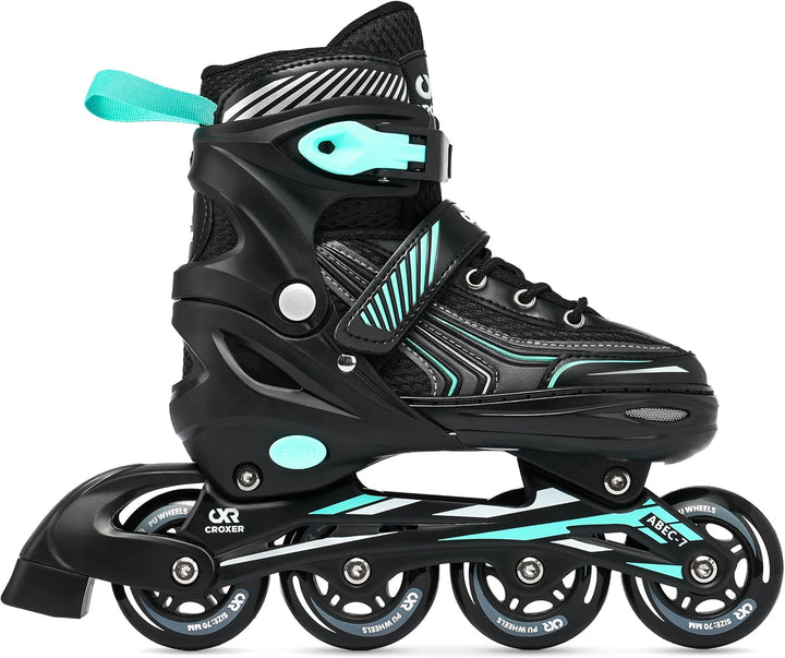 Croxer Verstellbare Inline Skates Rollerskates Optima - Kugellager Carbon Abec7 - SAS -Shock-Absorbi