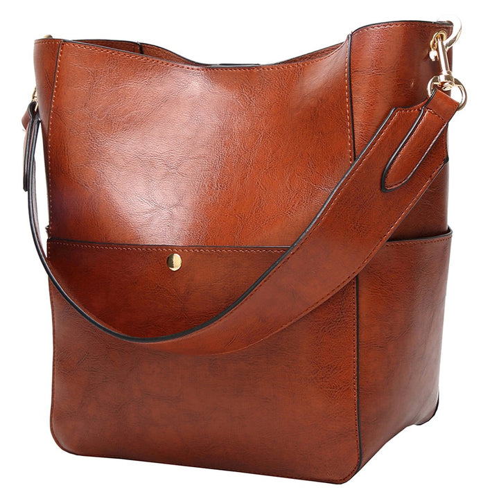 Molodo Damen-Handtasche, PU-Leder, Eimer, Geldbörse und Handtaschen, mittelgrosse Umhängetasche, Hob