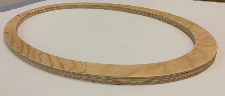 Künstler Keilrahmen Leinwand oval 30 x 18 cm auf Kiefernholz Rahmen bespannt mit 380 g/m² Baumwolle