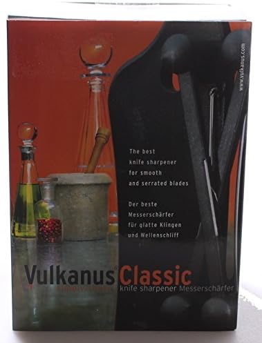 Vulkanus Messerschärfer Classic Edelstahl ABS Wellenschliff Glattschneide (MS2002BL 34100123)