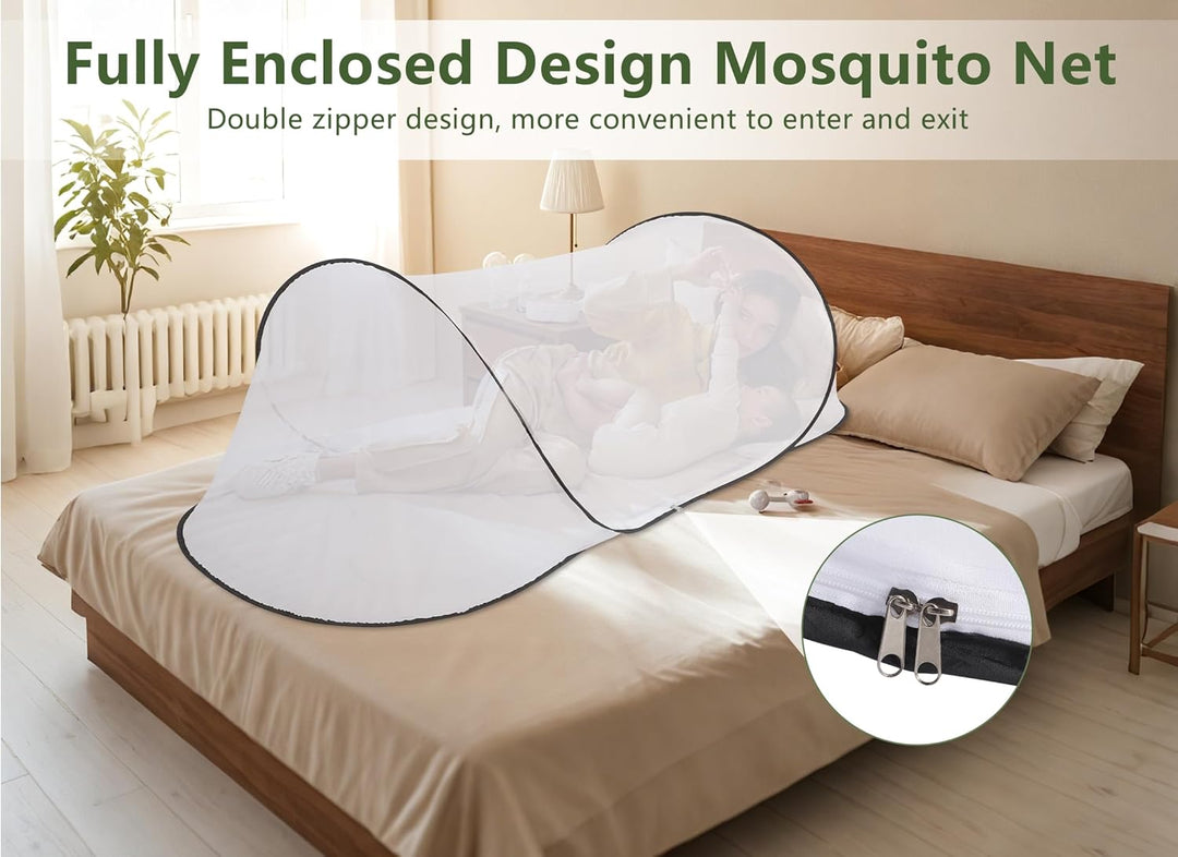 Gugxiom Foldable Net, Moskitonetz Up for Single Bed, Portable Reise Moskitonetz, Net für Bedroom, Ou