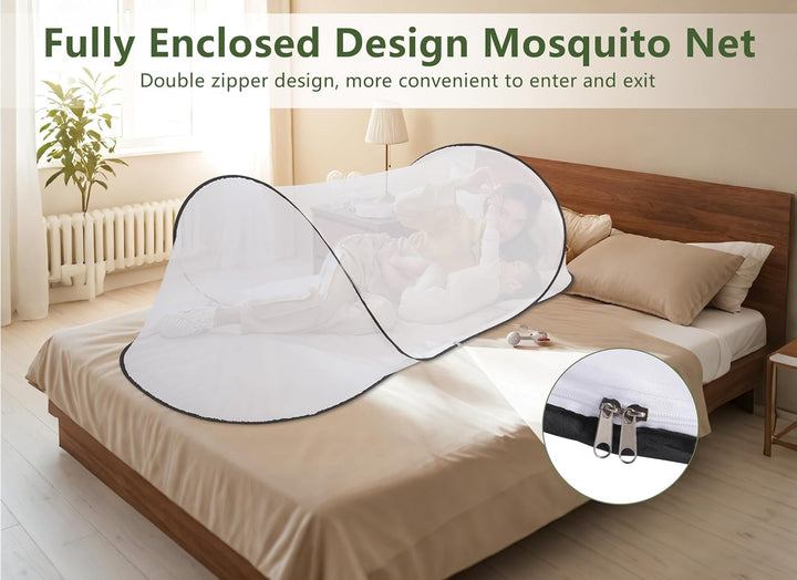 Gugxiom Foldable Net, Moskitonetz Up for Single Bed, Portable Reise Moskitonetz, Net für Bedroom, Ou
