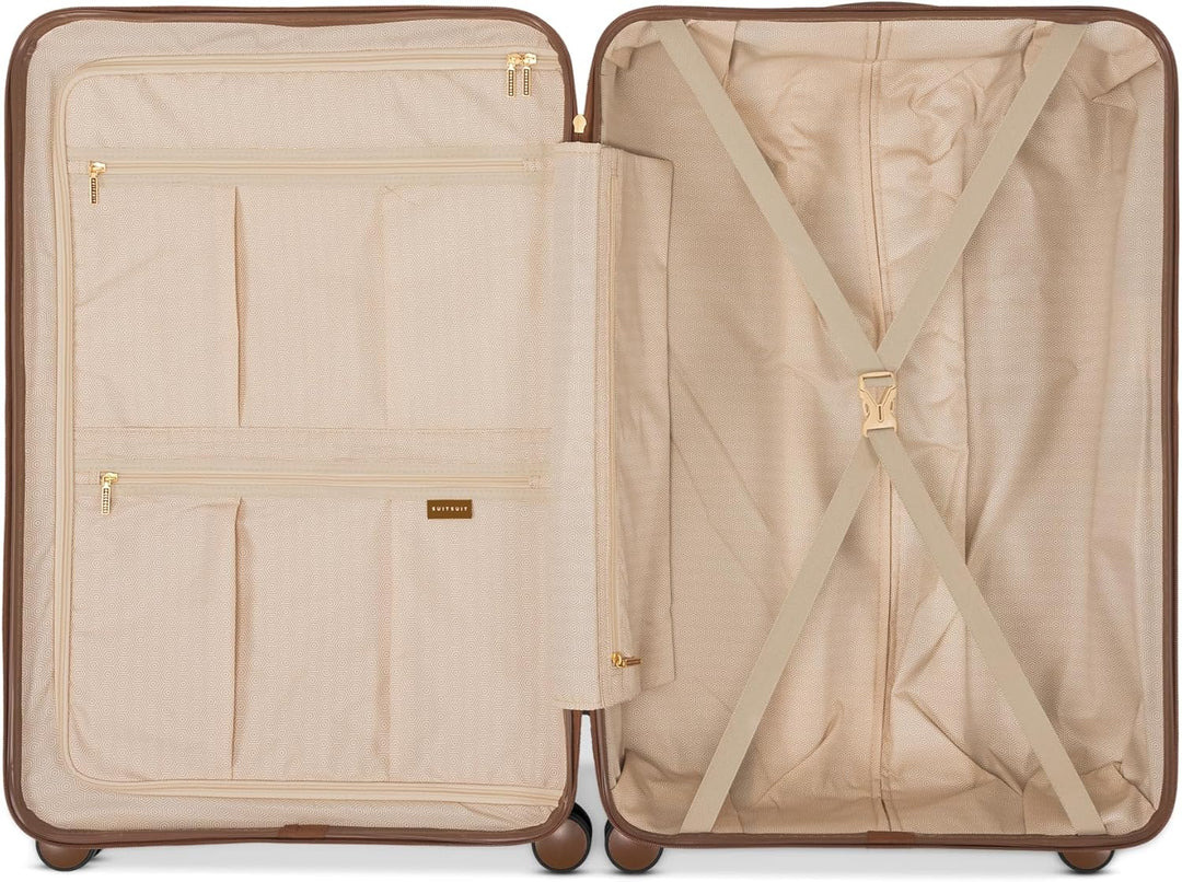 SUITSUIT Fab Seventies – Kofferset 2-teilig – Handgepäck-Koffer 55 cm – Check-in Koffer 76 cm – TSA-