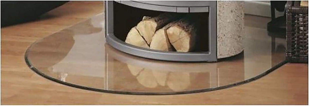 Glasplatte für Kaminofen 100 x 80 cm - Glasscheibe mit 6mm ESG Sicherheitsglas - perfekt geeignet al