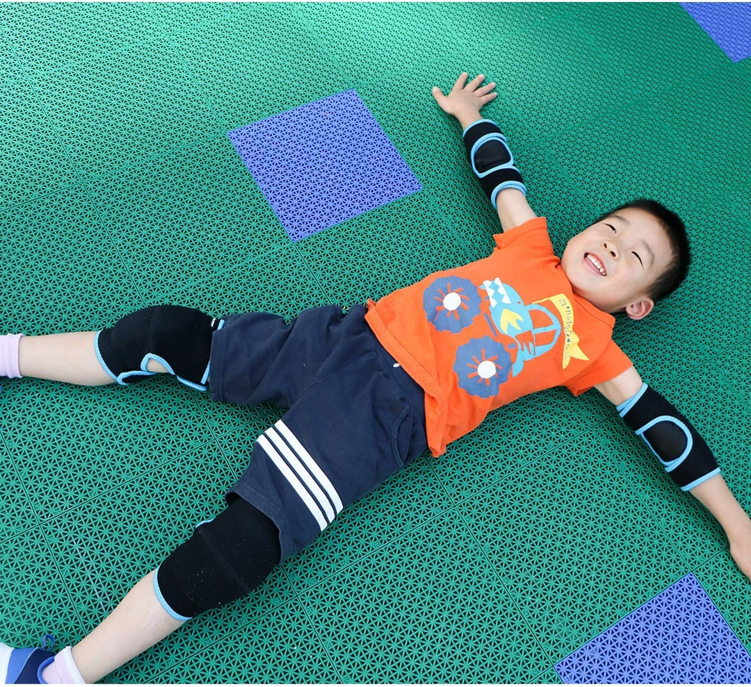 ONTYZZ Kinder Knieschützer Jungen Mädchen Einstellbar Weich Knieschoner mit Verdickten SBR Pad Guard