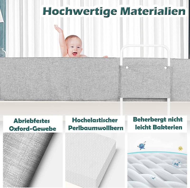 LZQ Bettgitter Rausfallschutz Bettschutzgitter Kinderbettgitter Bettkantenschutz Schutzgitter Bett B