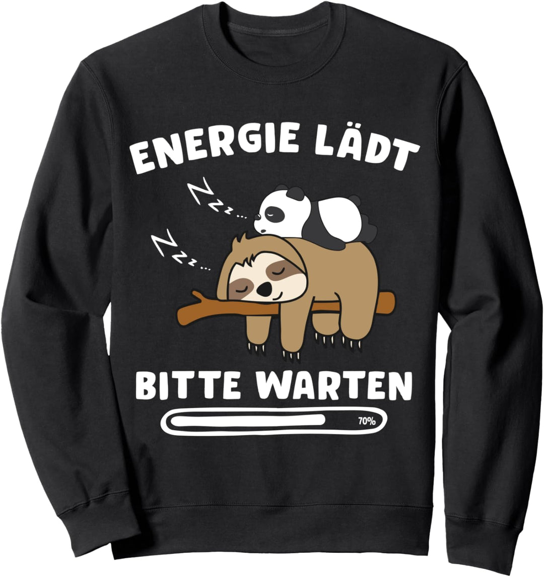 Energie lädt Faultier T-Shirt Pandabär Panda Chiller Sweatshirt