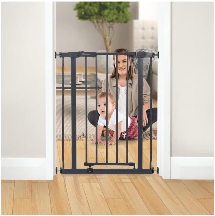 Dreambaby AVA Slimline Babyschutzgitter – sicheres & ausziehbares Druckgitter für Treppen und Hunde