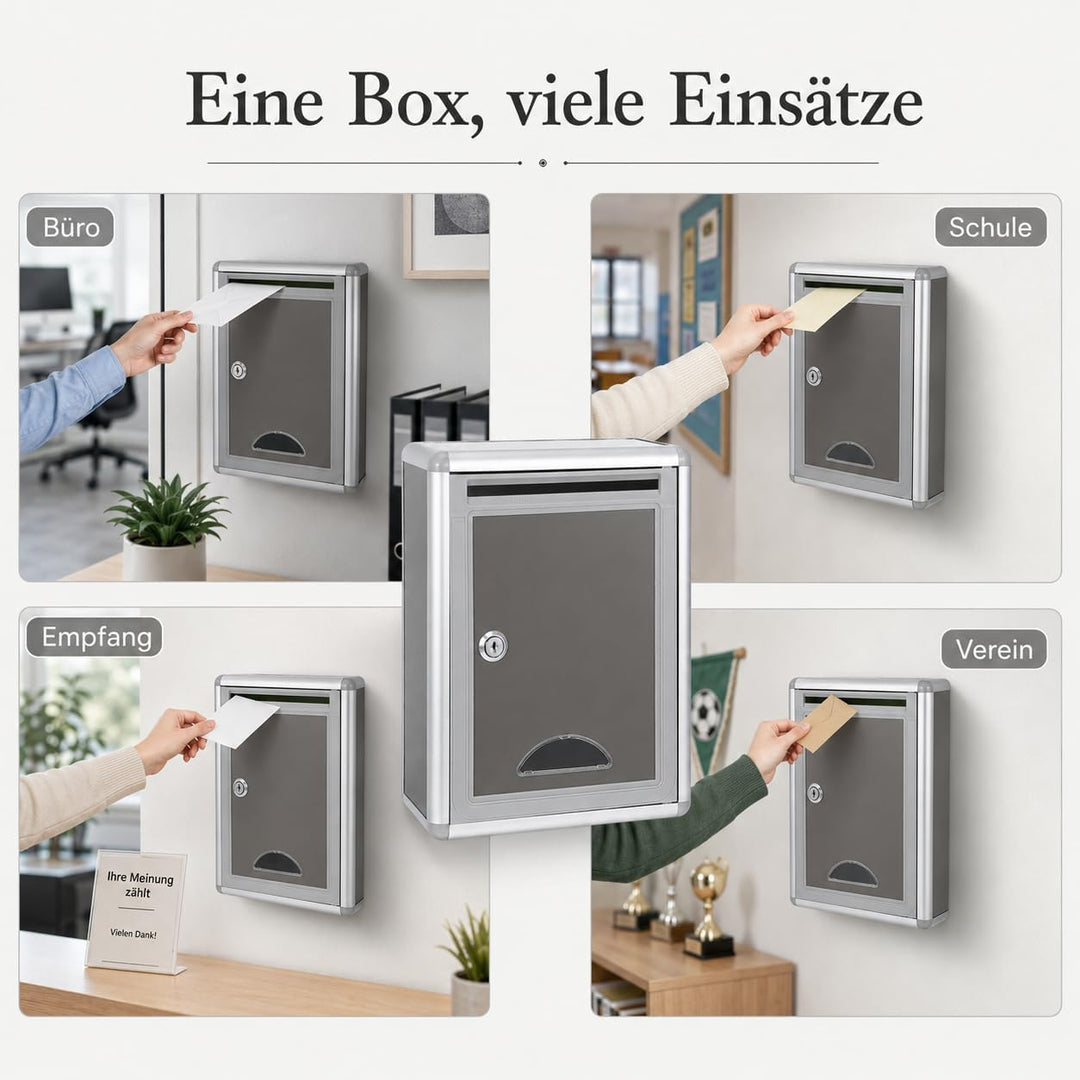 Gadpiparty Briefkasten, Spendenbox AbschliessBar, für Unternehmen Beschwerdebox Wasserdicht Sicher