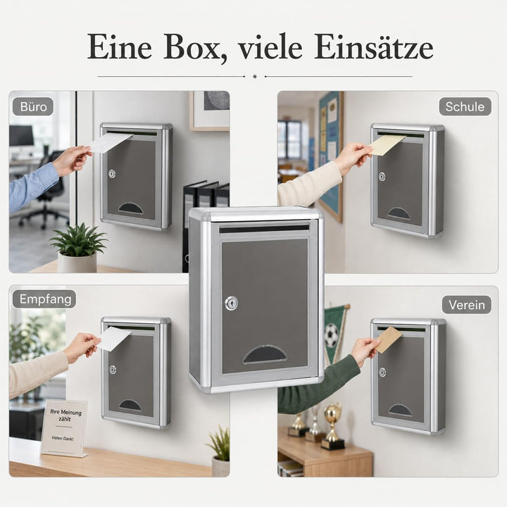 Gadpiparty Briefkasten, Spendenbox AbschliessBar, für Unternehmen Beschwerdebox Wasserdicht Sicher