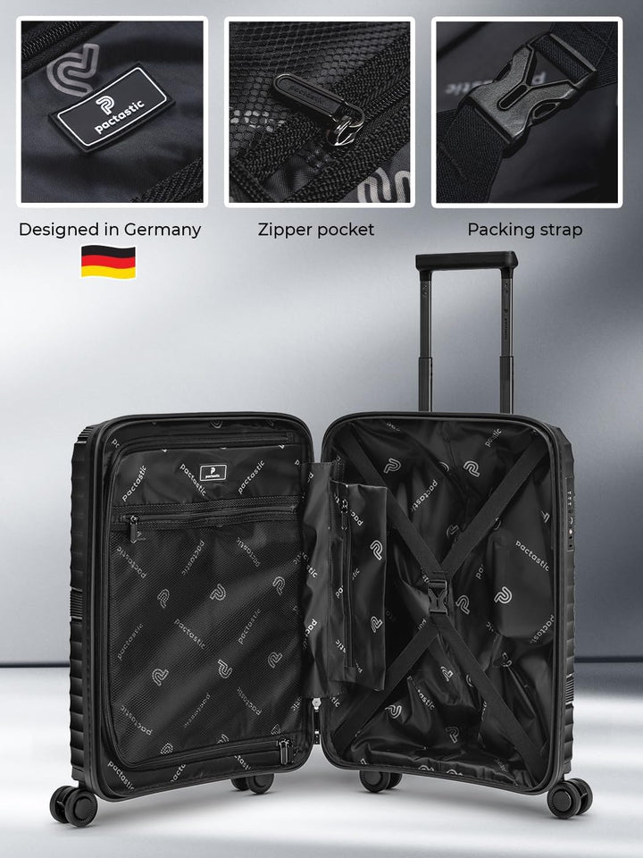Pactastic Ultra-leicht Hartschalen Kabinen-Koffer | Kleiner Cabin-Trolley 39 x 20 x 55 cm | 41 Liter