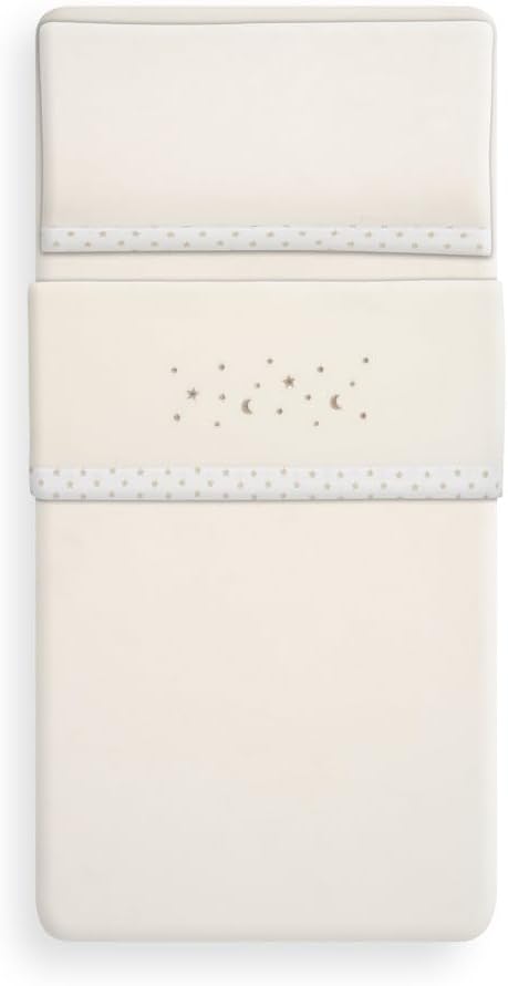 Interbaby Underzy Bettwäsche-Set, 100% Polyester, Mond, Beige, 60 x 120 cm, Spannbetttuch, Bettlaken