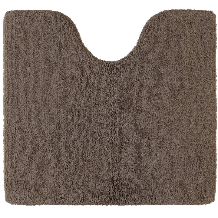 Rhomtuft Badteppiche Square Taupe - 58 Toilettenvorlage mit Ausschnitt 55x60 cm, Toilettenvorlage mi