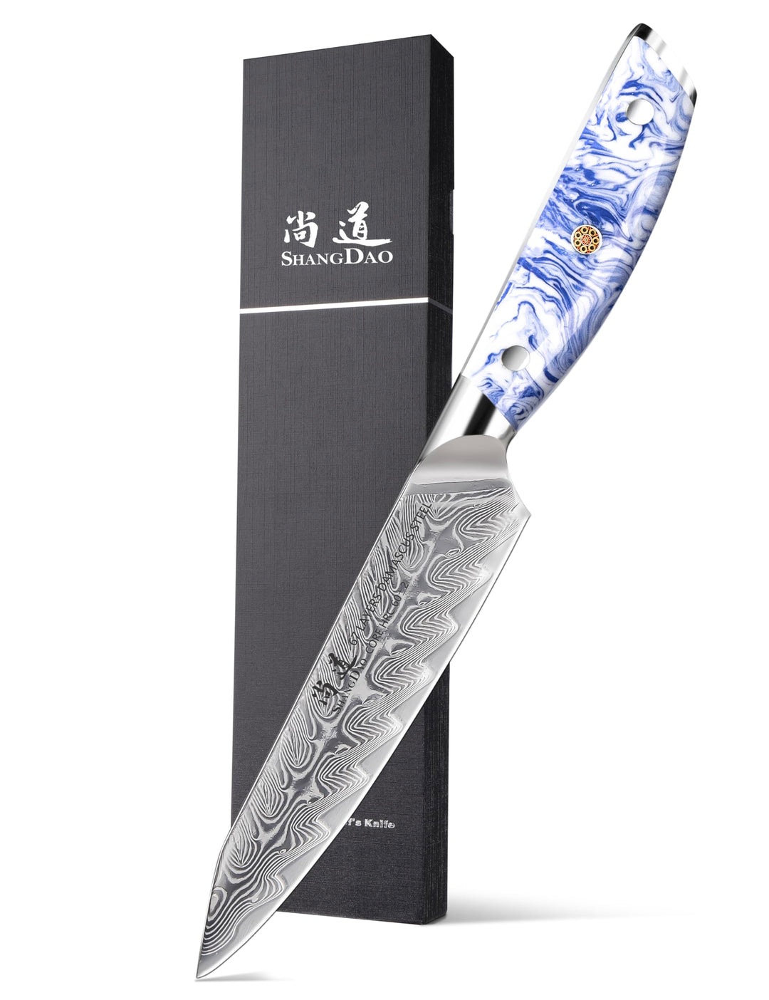 SHANGDAO 13 cm Küchen-Allzweckmesser, rasiermesserscharfe Obst- und Gemüseschälmesser, geschmiedeter