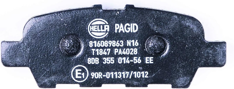 HELLA PAGID 8DB 355 014-561 Bremsbelagsatz - T1847 - Dicke/Stärke: 13.8mm - Bremssystem: Akebono - m