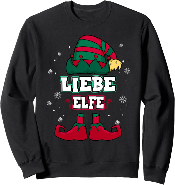 Liebe Elfe Partnerlook Weihnachten Sweatshirt
