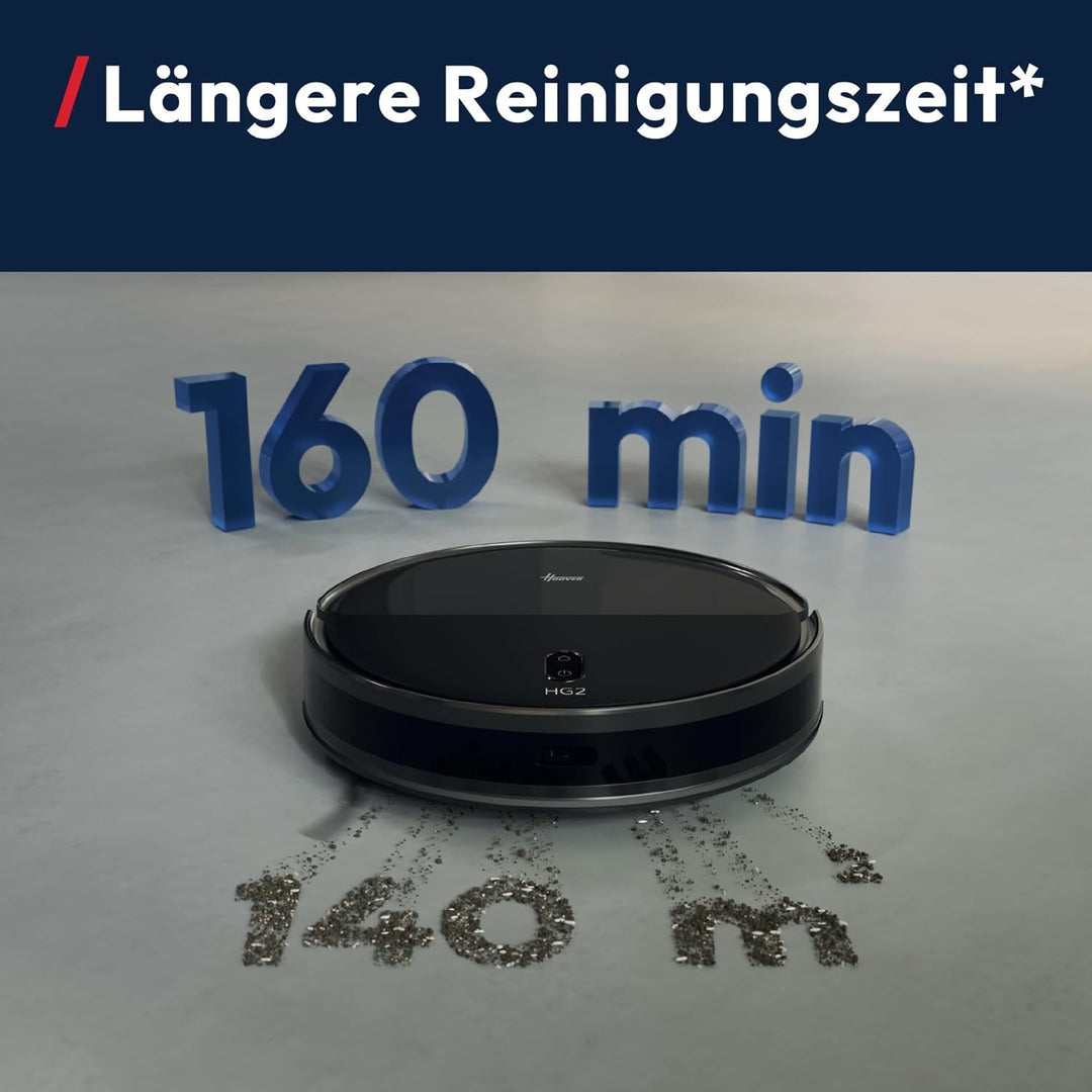 Hoover HG2 Hydro Saug- und Wischroboter, ultraflach - 5000Pa Starke Saugkraft, Reinigung unter Möbel
