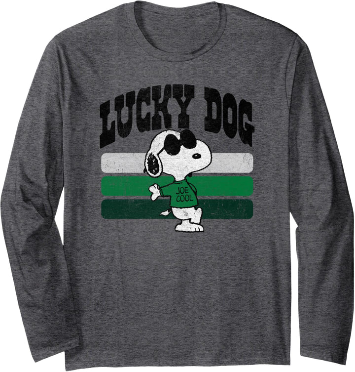 Peanuts St Patrick's Day Snoopy glücklicher Hund Langarmshirt