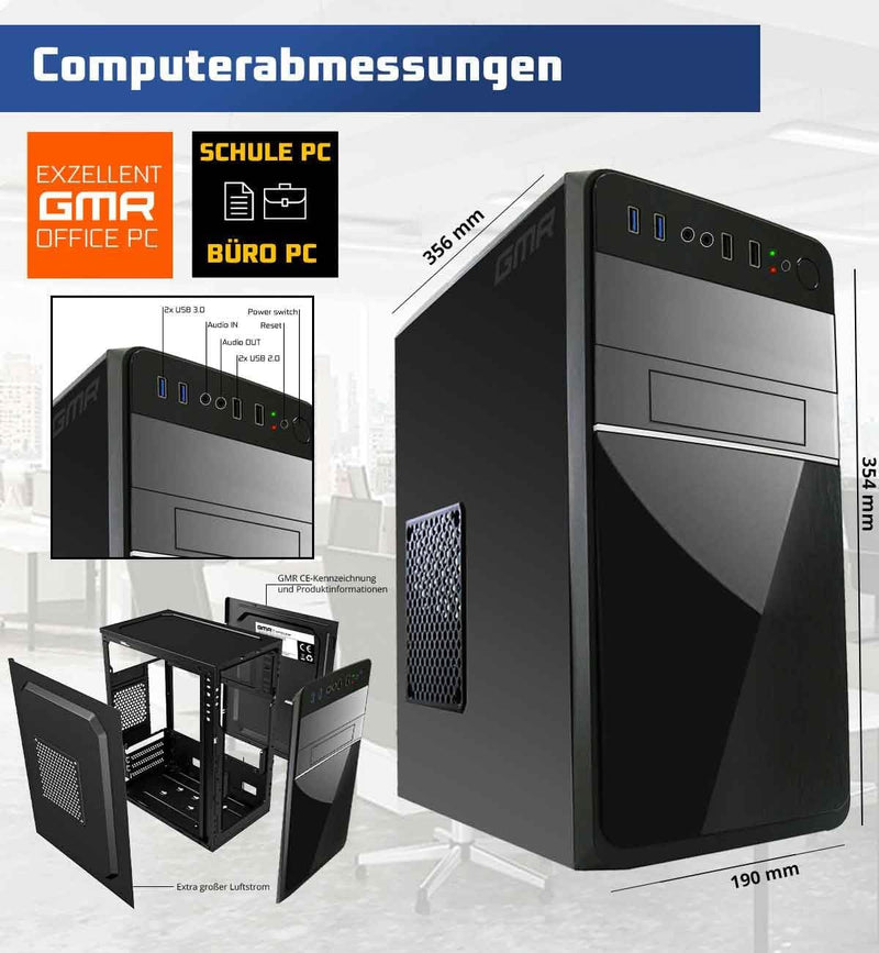 Intel i7 - Business Office Multimedia Computer mit 3 Jahre Garantie! | 16GB RAM | 512GB SSD | DVD±RW