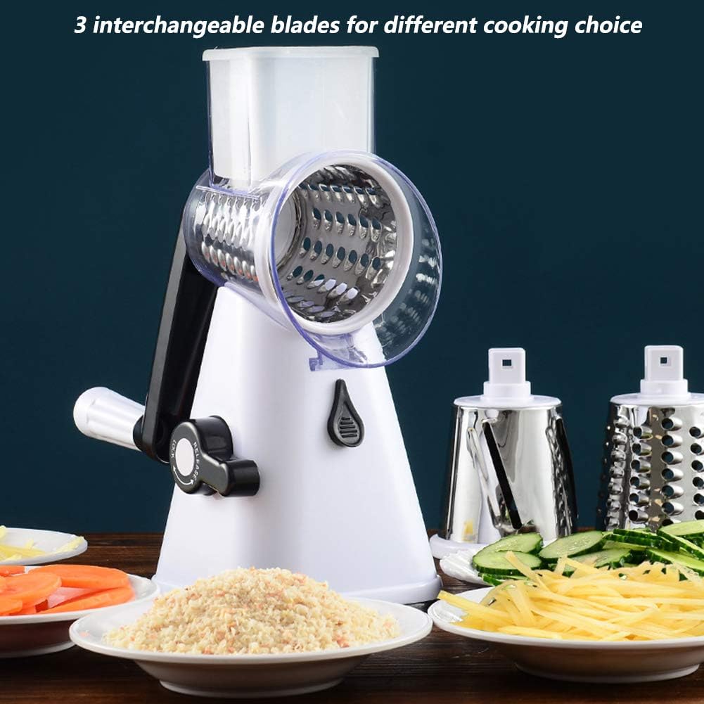 Käsereibe mit Kurbel Kartoffelschneider Gemüseschneider Manuell Gurkenhobel Nussmühle Veggie Slicing