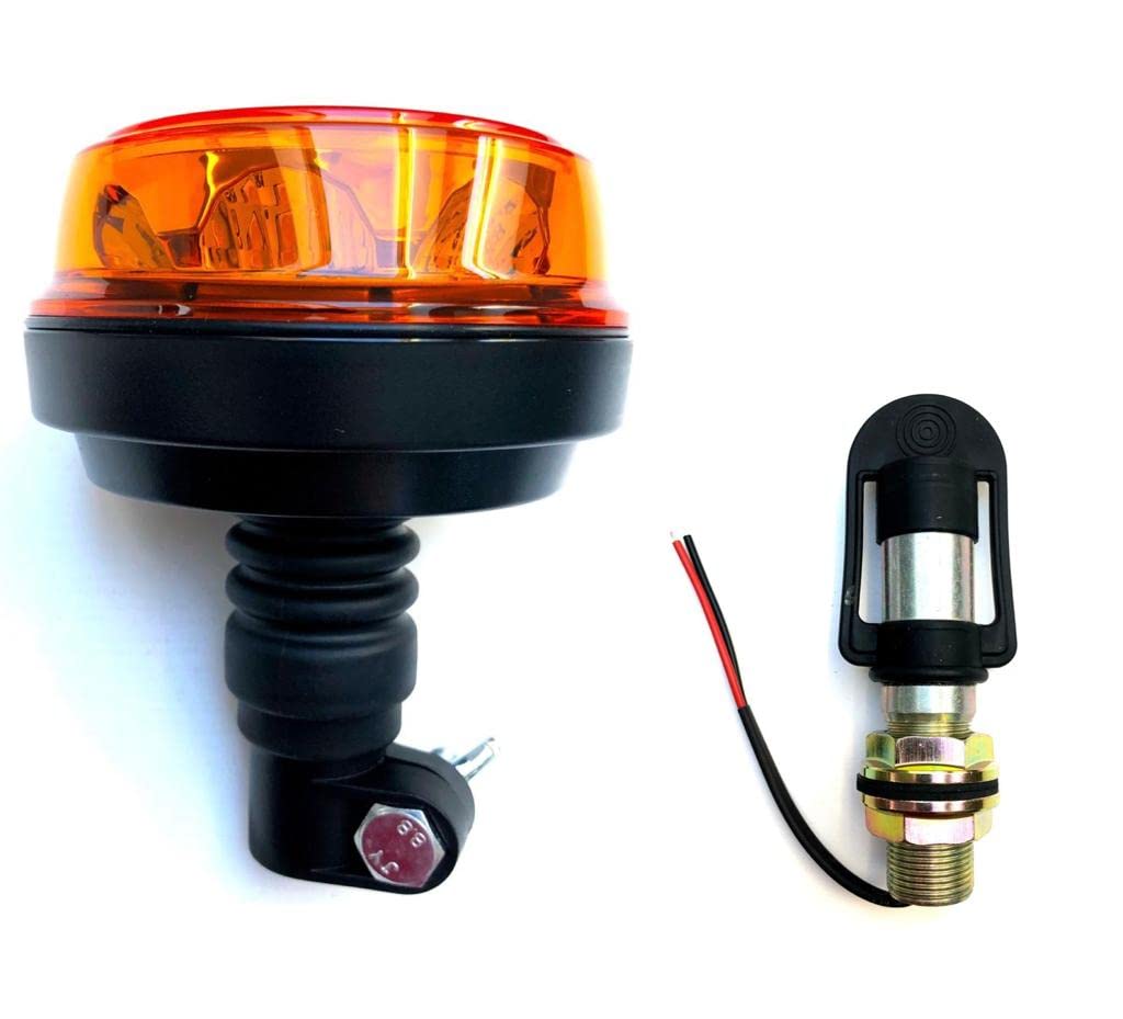 MelTruck® LED Rundumleuchte mit 4 Blitzmuster 12V 24V E9 und Aufsteckrohr I für LKW PKW Traktor