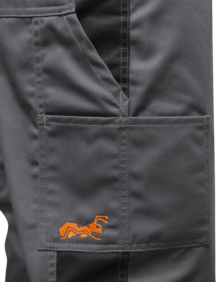 strongAnt Arbeitshose komplett Stretch Männer Berlin Pro Bundhose 42 Grau / Schwarz / 260 G/M², 42 G