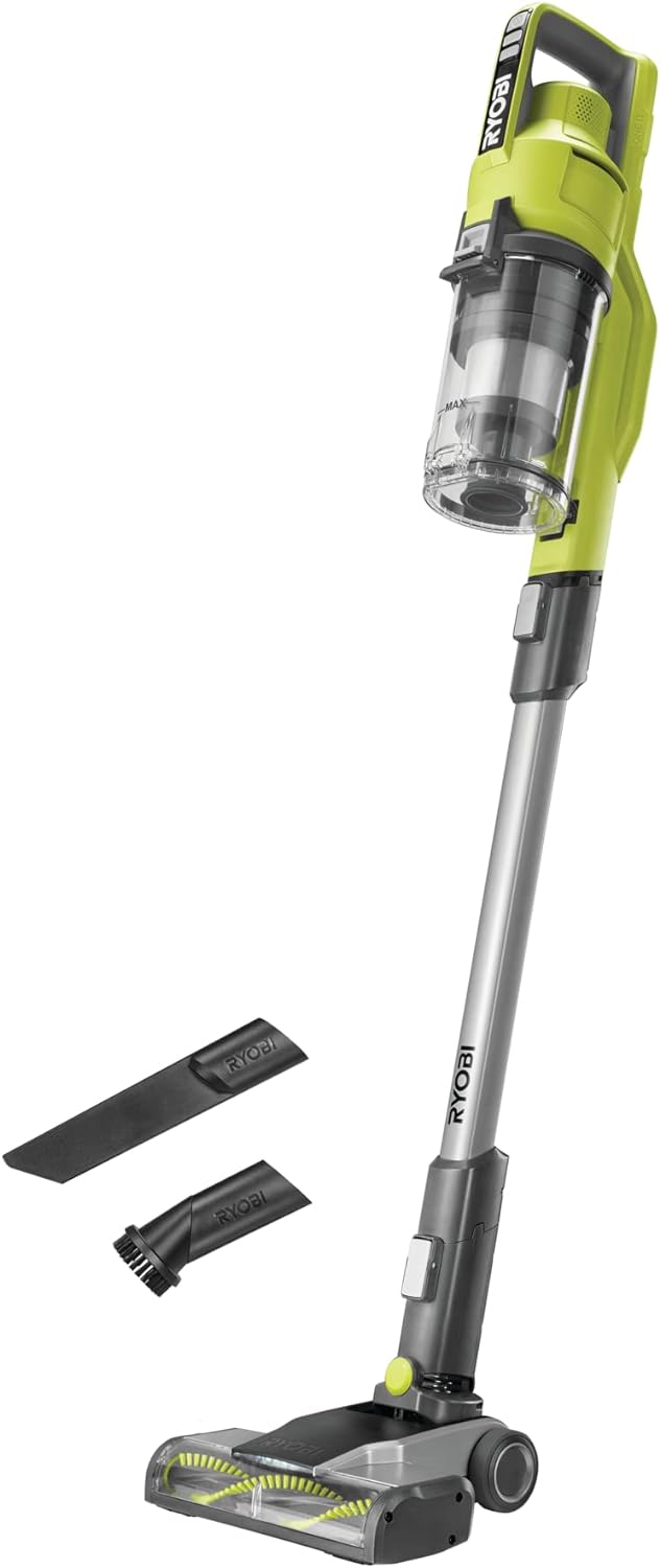 RYOBI 18 V ONE+ Akku-Bodenhandsauger RSV18-0 (30 AirWatt Saugleistung, 820 l/min Luftstrom, 24 cm br